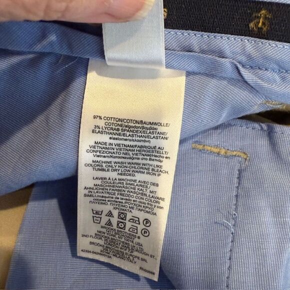 Brooks Brothers Lightweight Advantage Chino Stretch Clark Fit Khaki Size 40 x 29 - Picture 9 of 13